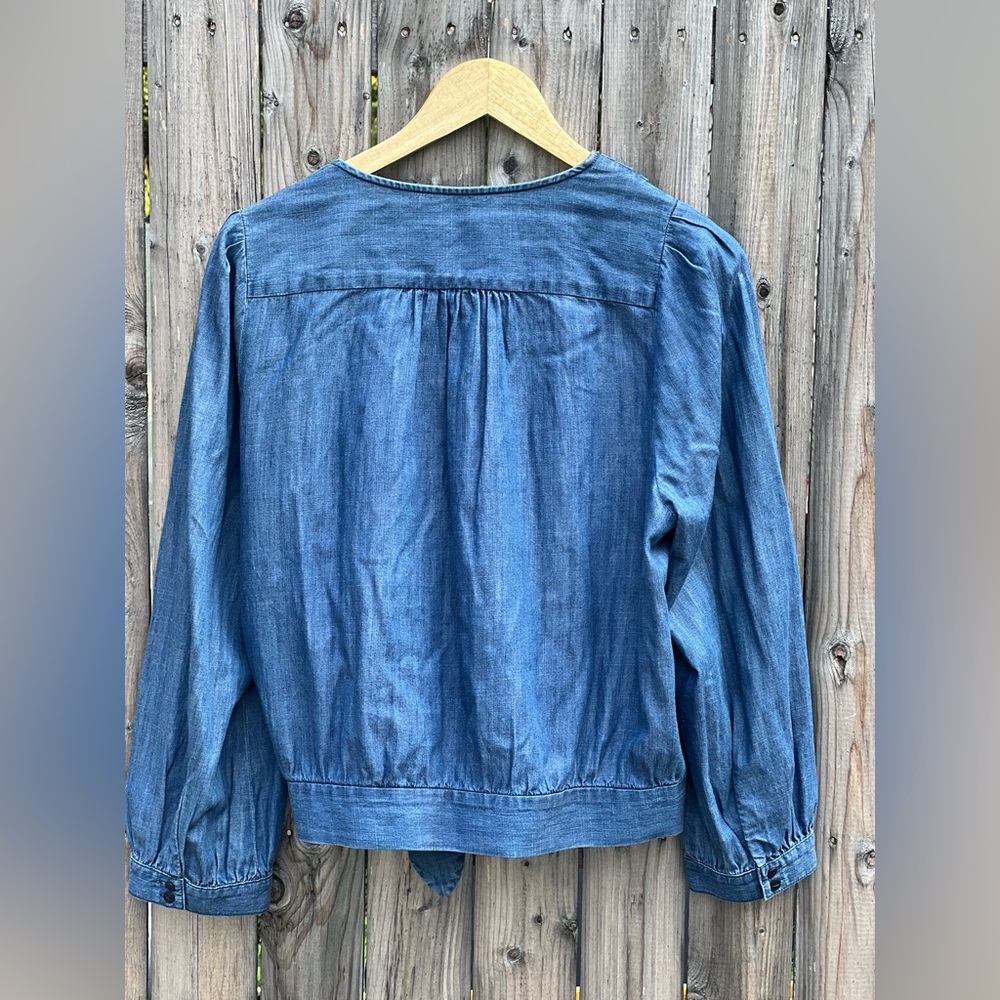 Madewell Denim Wrap Top - Picture 10 of 12